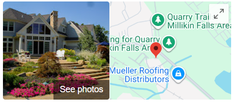 Google Business Profile screenshot for a landscape designer in Ohio showing a 4.6 rating and 38 reviews